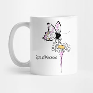 Butterfly on flower Spread Kindness t-shirt for kids and adults Mug